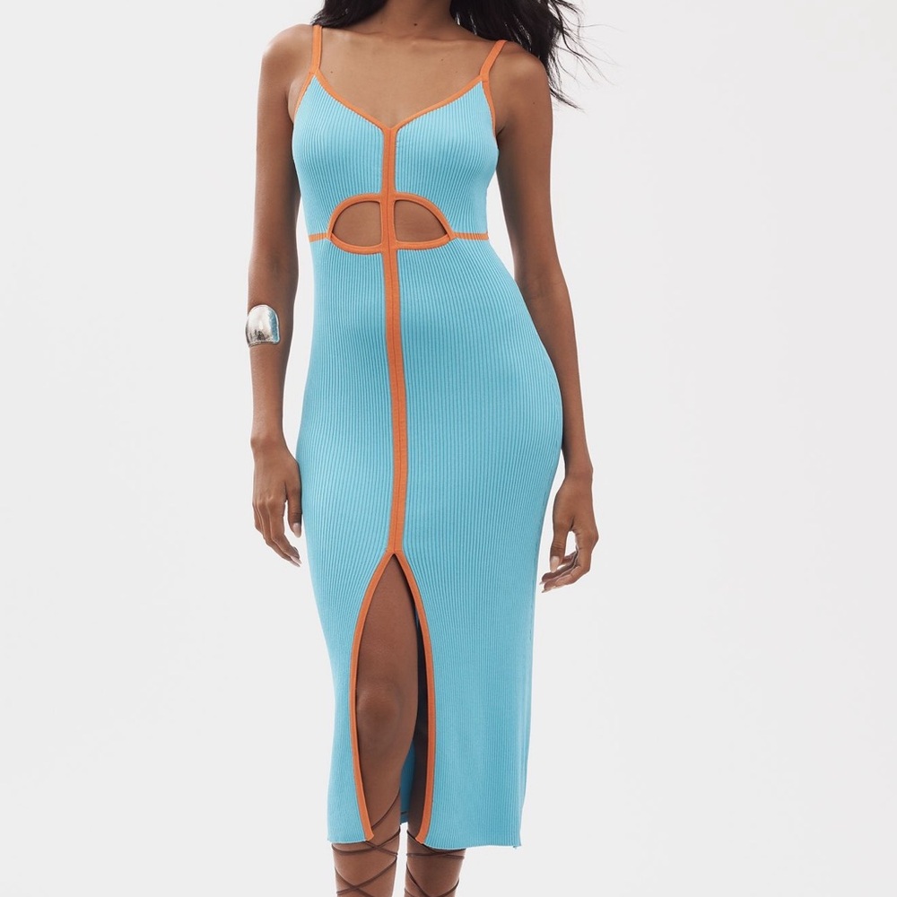 *Anthropologie Siempre Knit Contrast Midi Dress - Picture 2 of 6